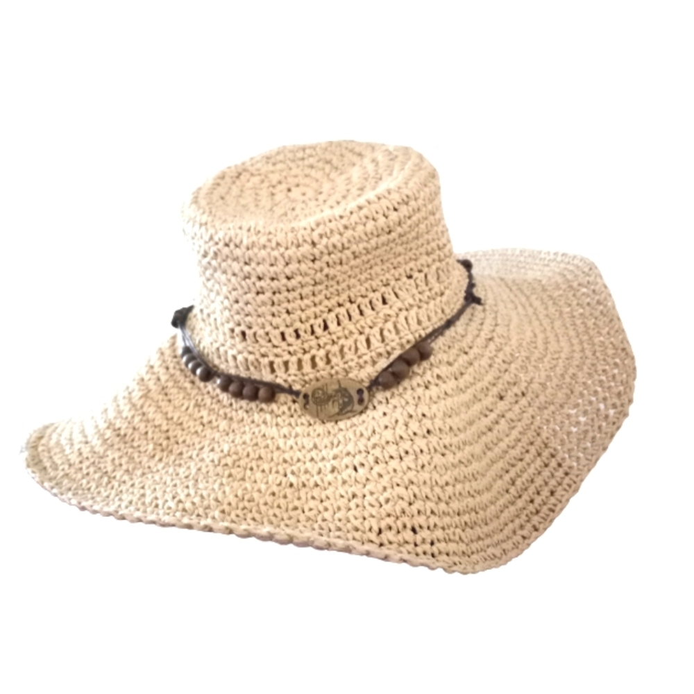 NWOT GUY HARVEY Floppy Brim Paper Straw Hat
